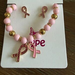 Pink and Gold Ribbon Jewelry All accessories in my closet are $8 or 3 for $20